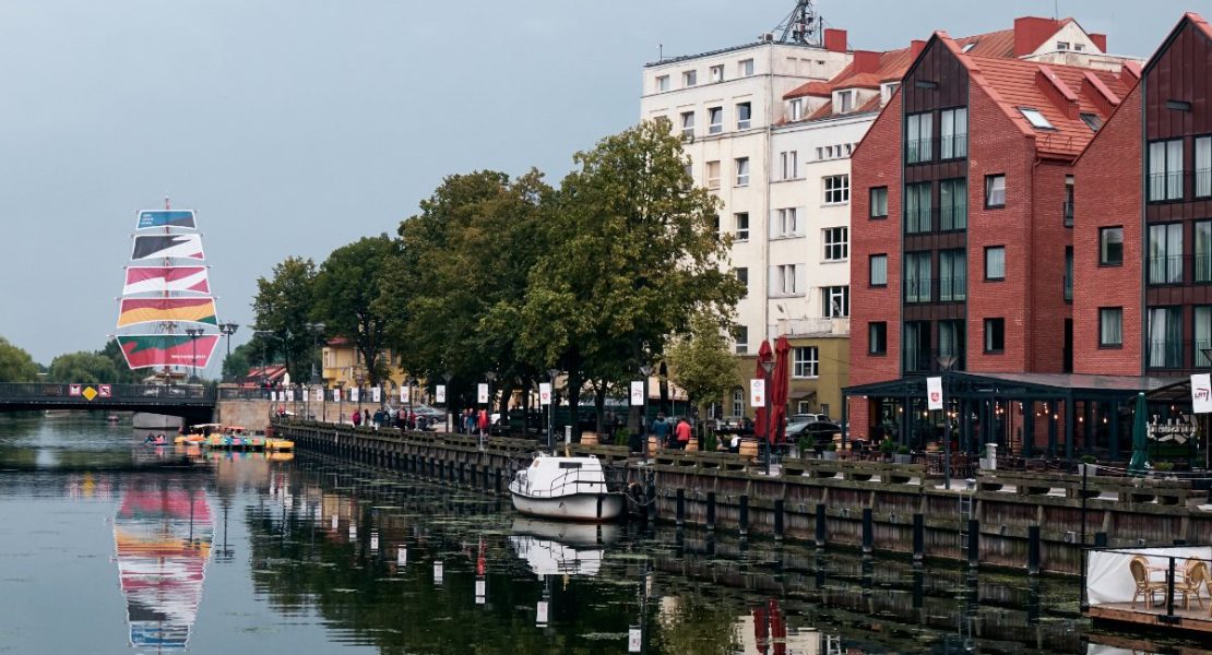 Meridianas-skipet i Klaipėda by, Litauen.