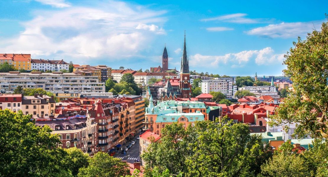 Historiske Skansen Kronan troner over Göteborgs bylandskap.